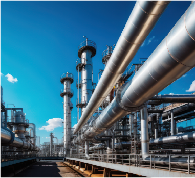 Refinaria com sistema de dutos para deteccao de derivacao